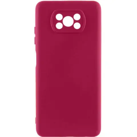 Чохол Silicone Cover Ummi Lakshmi Full Camera (AA) для Xiaomi Poco X3 NFC / Poco X3 Pro Бордовий / Marsala