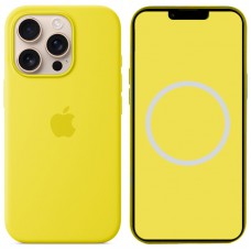 Чохол Silicone case (AAA) with Magsafe and Animation (button) для Apple iPhone 16 Pro (6.3") Star Fruit