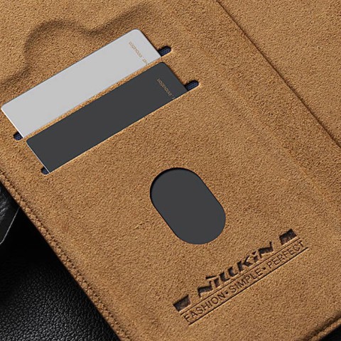 Шкіряний чохол-книжка Nillkin Qin Prop для Apple iPhone 16 Pro (6.3") Brown