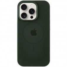 Чохол Silicone Case Full Protective (AA) with MagSafe для Apple iPhone 15 Pro Max (6.7") Зелений / Dark Olive