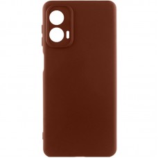 Чохол Silicone Cover Lakshmi Full Camera (AA) для Motorola Moto G24 Коричневий / Brown