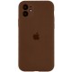 Чохол Silicone Case Full Camera Protective (AA) для Apple iPhone 12 (6.1") Коричневий / Brown