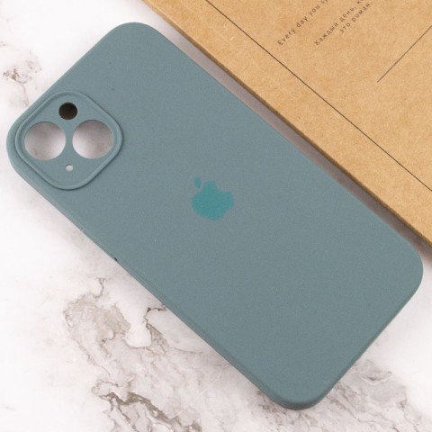 Чохол Silicone Case Full Camera Protective (AA) для Apple iPhone 13 (6.1") Зелений / Pine green