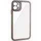TPU чохол Transparent + Colour 1,5mm для Apple iPhone 11 (6.1") Grey