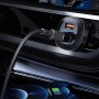 АЗП Acefast B3 66W(USB-C+USB-C+USB-A) three-port metal car charger Black