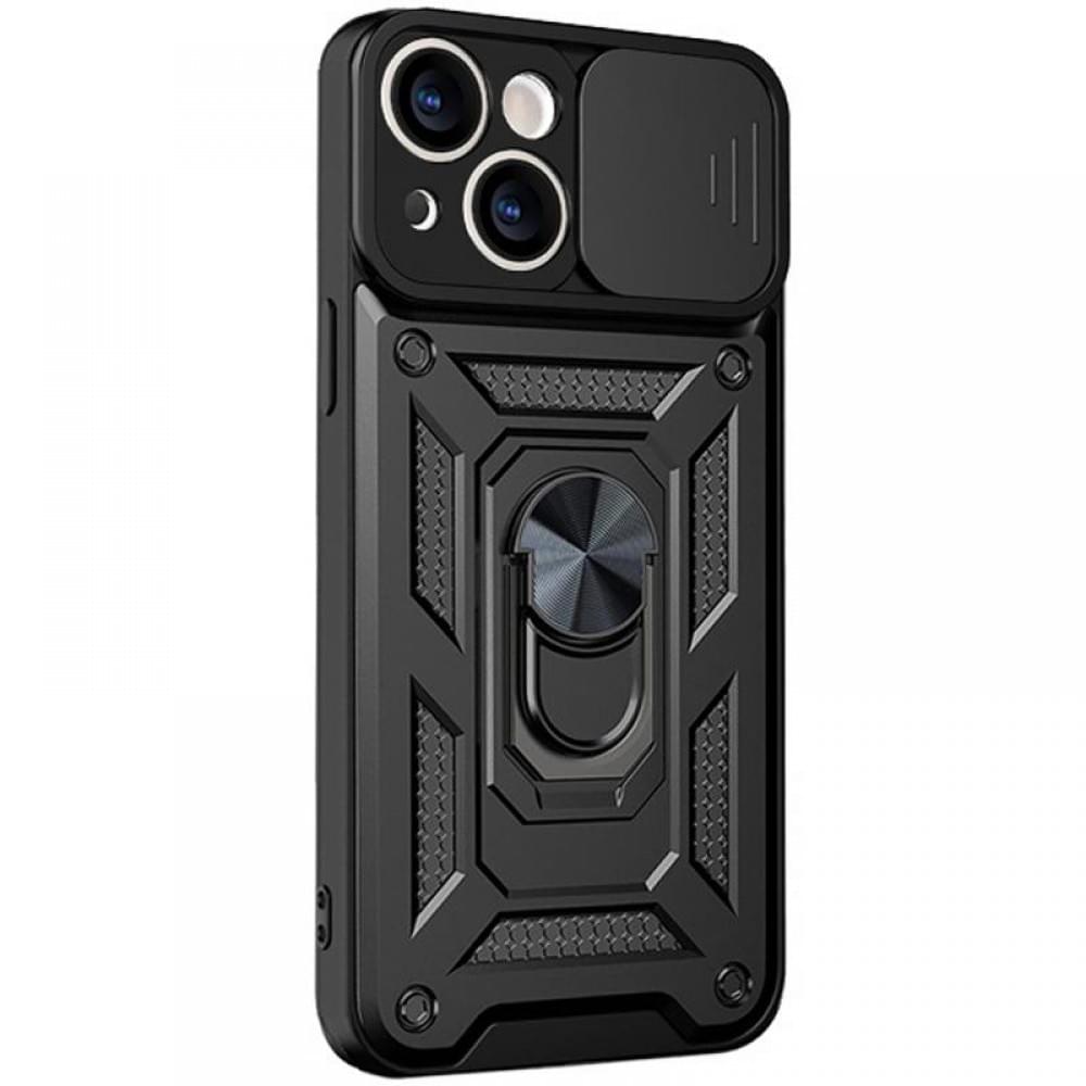 Чохол Ummi Camshield Serge Ring для Apple iPhone 14 (6.1") Чорний