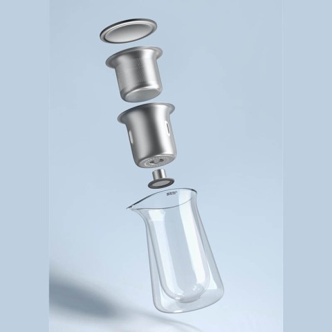 Чайник для заварювання TeaPot D-50 Press type 600ml Transparent