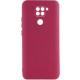 Чохол TPU GETMAN Liquid Silk Full Camera для Xiaomi Redmi Note 9 / Redmi 10X Бордовий / Marsala