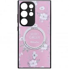 TPU+PC чохол Secret Garden with MagFit для Samsung Galaxy S24 Ultra Pink