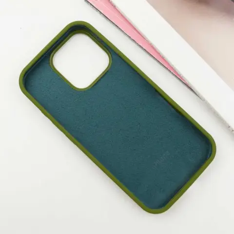 Чохол Silicone Case Full Protective (AA) для Apple iPhone 16 Pro (6.3") Зелений / Dark Olive