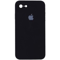 Чохол Silicone Case Square Full Camera Protective (AA) для Apple iPhone 7/8/SE (2020) (4.7") Чорний / Black