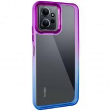 Чохол TPU+PC Fresh sip series для Xiaomi Redmi 12 Синій / Фіолетовий
