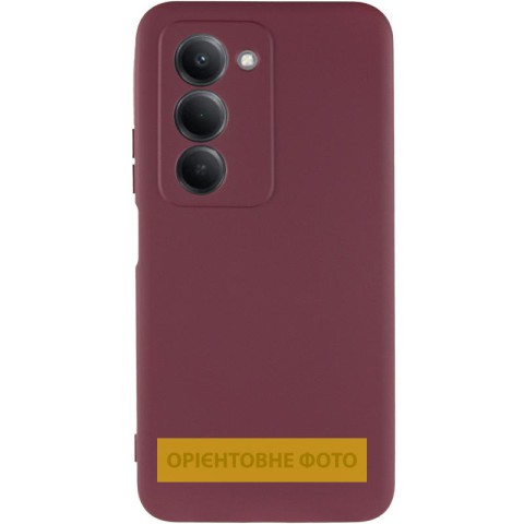 Чохол TPU GETMAN Liquid Silk Full Camera для Xiaomi Redmi 15 (Global) Бордовий / Marsala