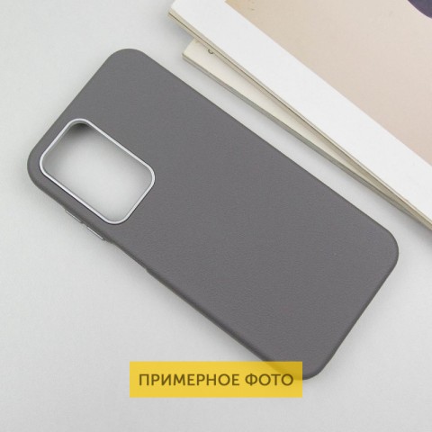Шкіряний чохол Leather Case Metal Buttons для Xiaomi Redmi 9C Titanium Gray