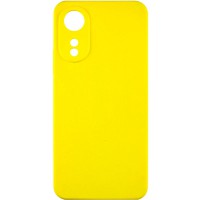 Чохол TPU GETMAN Liquid Silk Full Camera для Oppo A78 4G Жовтий / Flash