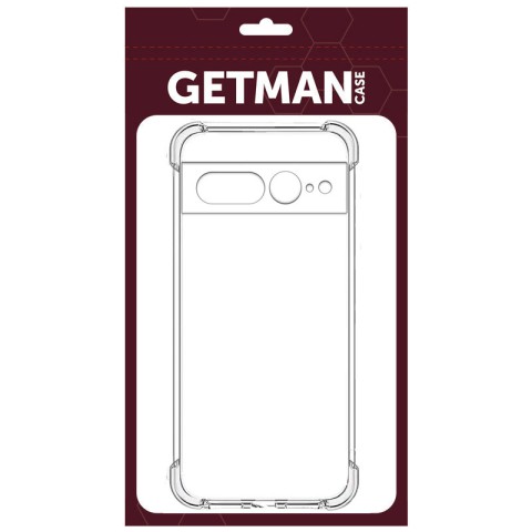TPU чохол GETMAN Ease logo посилені кути Full Camera для Google Pixel 7 Pro Безбарвний (прозорий)