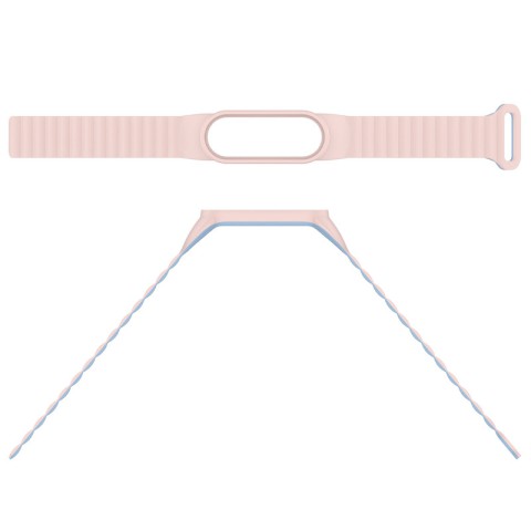 Ремінець Dual-color Magnetic для Xiaomi Mi Band 7/6/5/4/3 Light Pink / Lilac Blue