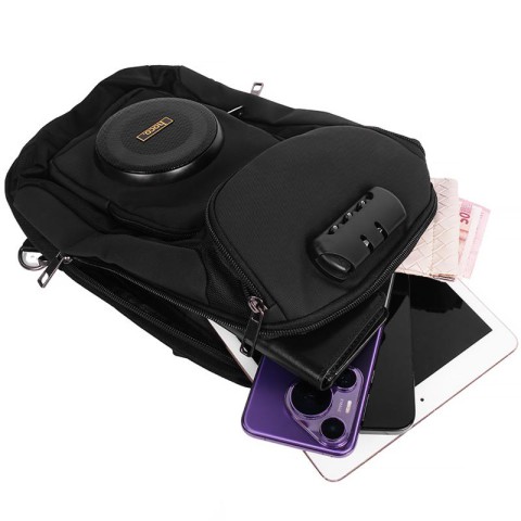 Слінг-рюкзак зі вбудованою колонкою Hoco HC42 Journey Bass Black