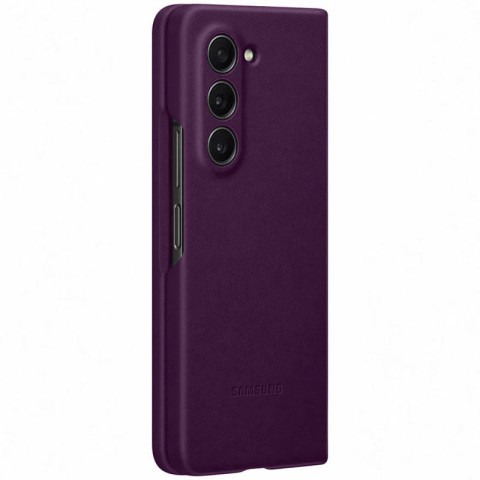 Шкіряний чохол Leather Case (AAA) для Samsung Galaxy Z Fold5 Purple