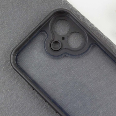 TPU чохол Transparent + Colour 1,5mm для Apple iPhone 16 (6.1") Black