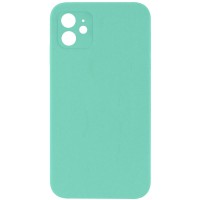 Чохол Silicone Case Square Full Camera Protective (AA) NOLOGO для Apple iPhone 11 (6.1") Бірюзовий / Turquoise