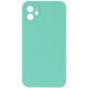 Чохол Silicone Case Square Full Camera Protective (AA) NOLOGO для Apple iPhone 11 (6.1") Бірюзовий / Turquoise