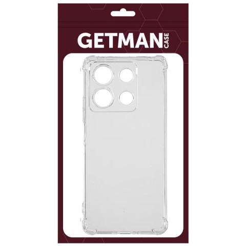 TPU чохол GETMAN Ease logo посилені кути Full Camera для Xiaomi Poco X6 / Note 13 Pro 5G Безбарвний (прозорий)