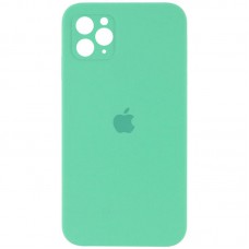 Чохол Silicone Case Square Full Camera Protective (AA) для Apple iPhone 11 Pro Max (6.5") Зелений / Spearmint