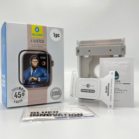 Полімерна 3D плівка Blueo High-Molecule для Apple Watch 7/8/9 45mm (+ аплікатор) Чорний