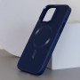 Шкіряний чохол Bonbon Leather Metal Style with MagSafe для Apple iPhone 12 Pro Max (6.7") Синій / Navy blue