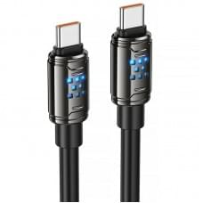 Дата кабель Hoco U143 Joy Type-C to Type-C 240W (1.2m) Black Дата кабель Hoco U143 Joy Type-C to Type-C 240W (1.2m) Black