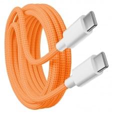 Дата кабель USB-C to USB-C FineWoven iP17 for Apple (AAA) (1m) (box) Orange