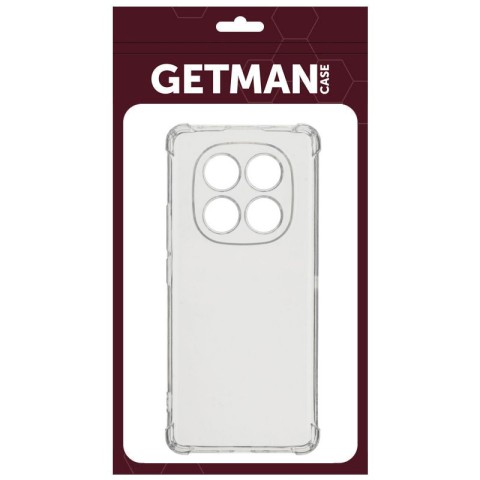 TPU чохол GETMAN Ease logo посилені кути Full Camera для Xiaomi Redmi Note 14 Pro 5G Безбарвний (прозорий)