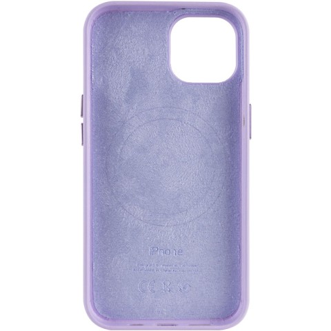 Шкіряний чохол Leather Case (AA Plus) with MagSafe для Apple iPhone 14 (6.1") Elegant purple