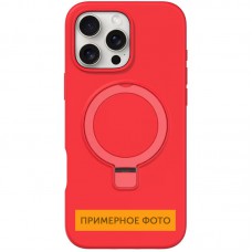 Чохол Silicone Case Full Protective NO LOGO with Ring для Apple iPhone 16e (6.1") Red