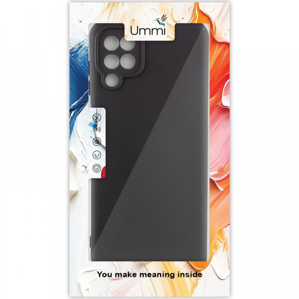 Чохол Silicone Cover Ummi Lakshmi Full Camera (AA) для Samsung Galaxy A12 Чорний / Black