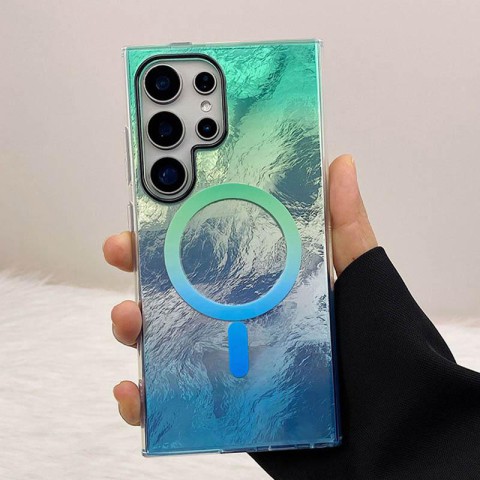 Чохол TPU Shiny Mountain (MagFit) для Samsung Galaxy S26 Ultra Green / Blue