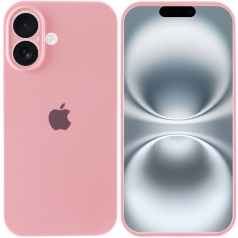 Чохол Silicone Case Full Camera Protective (AA) для Apple iPhone 16 Plus (6.7") Рожевий / Light pink
