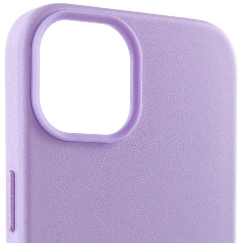 Шкіряний чохол Leather Case (AA Plus) with MagSafe для Apple iPhone 14 (6.1") Elegant purple