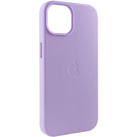 Шкіряний чохол Leather Case (AA Plus) with MagSafe для Apple iPhone 14 (6.1") Elegant purple
