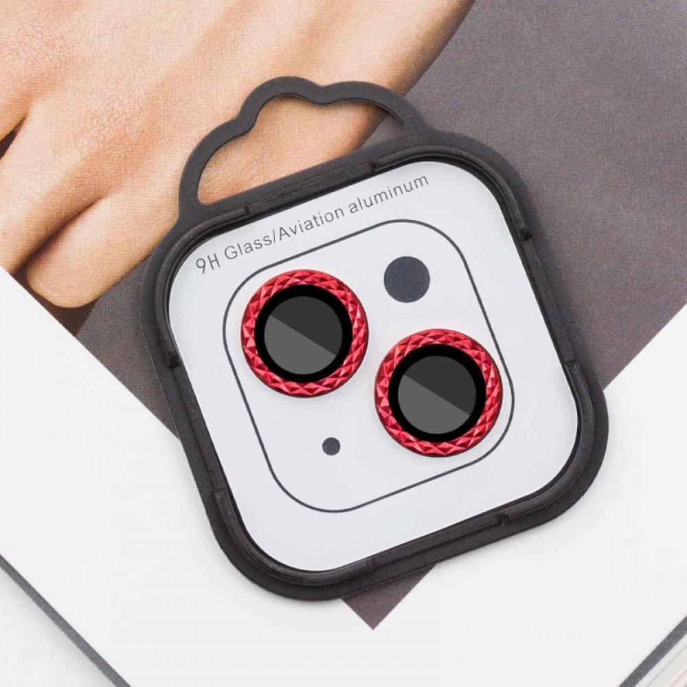 Защитное стекло Metal Shine на камеру (в упак.) для Apple iPhone 15 (6.1") / 15 Plus (6.7")