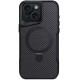 TPU+PC чохол Metal Buttons with MagSafe Carbon Ring для Apple iPhone 14 / 13 (6.1") Чорний
