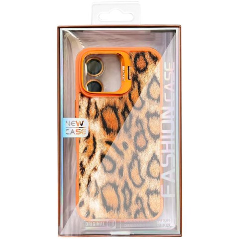 Чохол TPU+PC Wild Leopard with MagSafe and Lens для Apple iPhone 17 (6.3") Orange