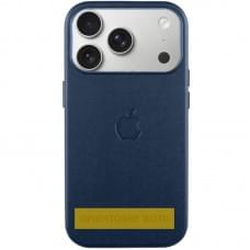 Чохол шкіряний Leather Case (AA) with MagSafe and Animation для Apple iPhone 17 (6.3") Dark Blue