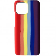 Чохол Silicone Cover Full Rainbow для Xiaomi Mi 11 Lite Червоний / Фіолетовий