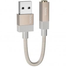 Перехідник Hoco UPA32D Clever USB to 3.5mm Gold Перехідник Hoco UPA32D Clever USB to 3.5mm Gold