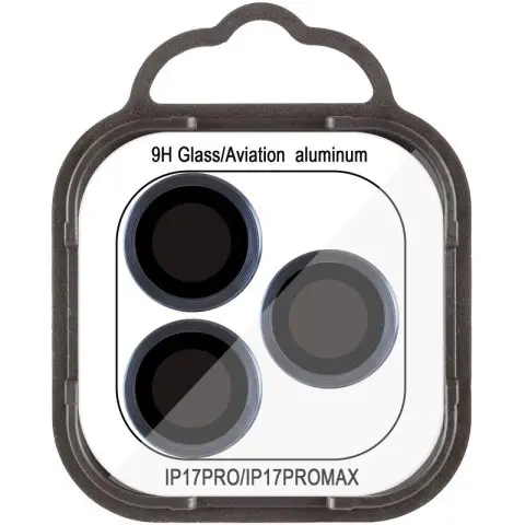 Захисне скло Metal Classic на камеру (у упак.) для Apple iPhone 17 Pro (6.3") / 17 Pro Max (6.9") Синій / Dark Blue