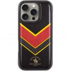 Шкіряний чохол Polo Santa Barbara Barton для Apple iPhone 16 Pro (6.3") Black / Yellow