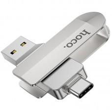 Флеш-накопичувач Hoco UD10 Metal Flash 2in1 USB 3.0/Type-C - 32GB Gray