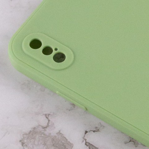 Силіконовий чохол Candy Full Camera для Apple iPhone XS Max (6.5") Фісташковий